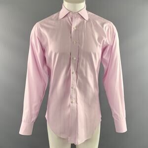 HAMILTON Size S Pink White Stripe Spread Collar Long Sleeve Shirt